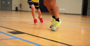 Xero X1 Barefoot Basketball Shoe tested in hand - ride on court